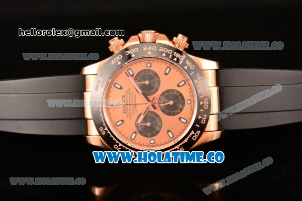 Rolex Daytona Chrono Swiss Valjoux 7750 Automatic Rose Gold Case with PVD Bezel Stick Markers and Rose Gold Dial (BP) - Click Image to Close