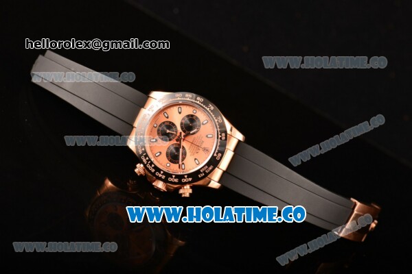 Rolex Daytona Chrono Swiss Valjoux 7750 Automatic Rose Gold Case with PVD Bezel Stick Markers and Rose Gold Dial (BP) - Click Image to Close