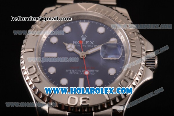 Rolex Yacht-Master 40 Swiss ETA 2836 Automatic Steel Case/Bracelet with Blue Dial and Luminous Dot Markers (BP) - Click Image to Close