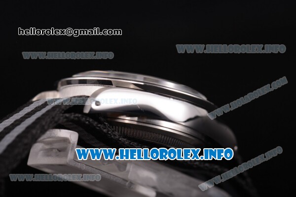 Rolex Daytona Vintage Edition Miyota Quartz Steel Case with Black Dial Dot Markers and Nylon Strap (GF) - Click Image to Close