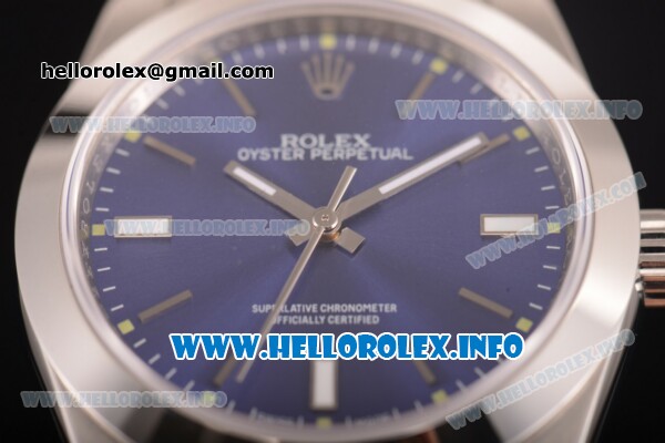 Rolex Oyster Perpetual Air King Swiss ETA 2824 Automatic Full Steel with Blue Dial and Silver Stick Markers - Click Image to Close