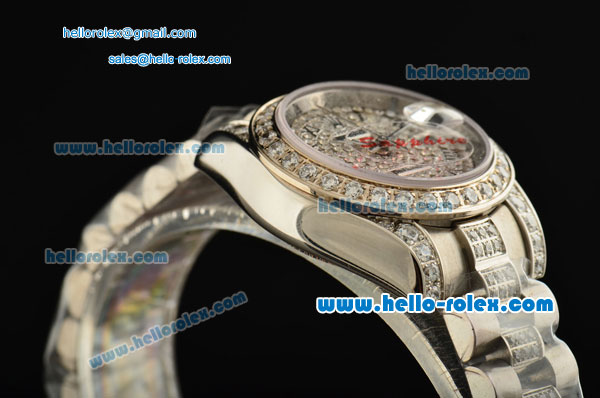 Rolex Datejust Lady Automatic Full Diamond Bezel and Strap with Diamonds - Click Image to Close