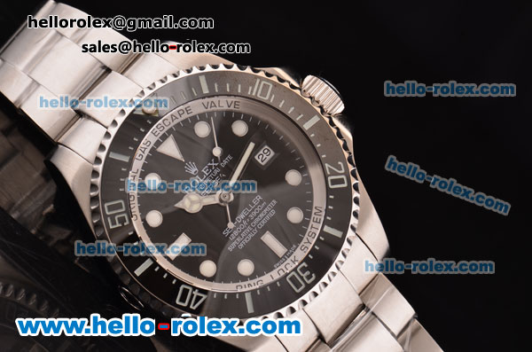 Rolex Sea-Dweller Deepsea Rolex 3135 Automatic Steel Case with Stainless Steel Strap and Black Dial - Super LumiNova 1:1 Original - Click Image to Close