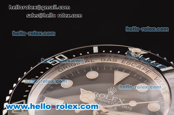 Rolex Sea-Dweller Deepsea Rolex 3135 Automatic Steel Case with Stainless Steel Strap and Black Dial - Super LumiNova 1:1 Original - Click Image to Close
