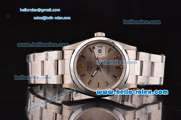 Rolex Datejust Swiss ETA 2836 Automatic Steel Case with Stainless Steel Strap Gold Stick Markers - Click Image to Close