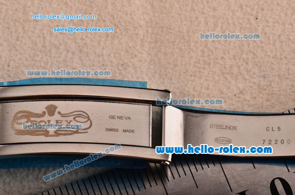 Rolex Daytona Rainbow Chrono Swiss Valjoux 7750-SHG Automatic Steel Case with Gray Dial Diamond Markers and Colorful Diamond Bezel - Click Image to Close