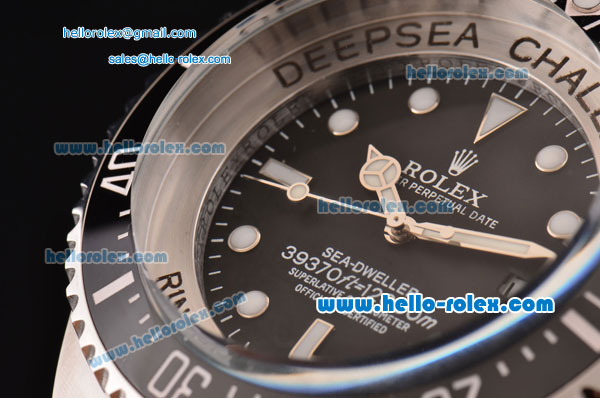 Rolex Sea-Dweller Deepsea Challenge Asia 2813 Automatic Stainless Steel Case with Stainless Steel Strap and Black Dial - Click Image to Close
