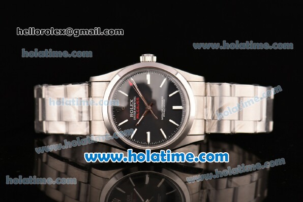 Rolex Milgauss Vintage Asia 2813 Automatic Full Steel with Black Dial and White Stick Markers - Click Image to Close