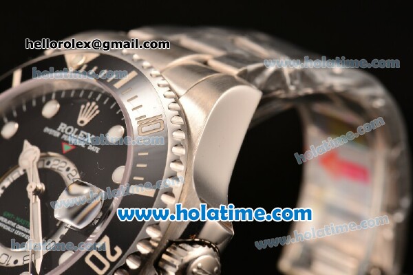 Rolex GMT Master II Superlative Chronometer 2813 With GMT Automatic Steel Case with Black Dial and White Markers - Click Image to Close