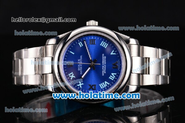 Rolex Datejust II Asia 2813 Automatic Full Steel with Blue Dial and Roman Numeral Markers - Click Image to Close