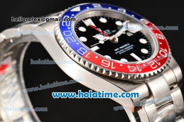 Rolex GMT-Master II Rolex 3186 Automatic Movement Steel Case with White Markers and Ceramic Bezel - Click Image to Close