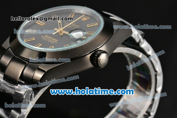 Rolex SE Datejust Bamford Asia Automatic Full PVD with Black Dial and Stick Markers - Click Image to Close