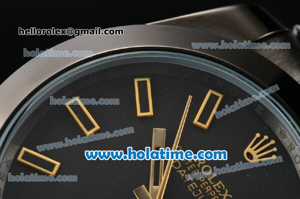 Rolex SE Datejust Bamford Asia Automatic Full PVD with Black Dial and Stick Markers - Click Image to Close