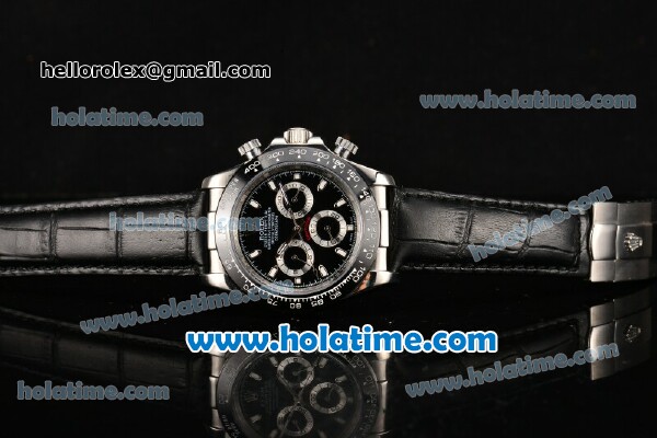 Rolex Daytona Asia ST17 Automatic Steel Case with Black Dial Ceramic Bezel and Stick Markers - Click Image to Close