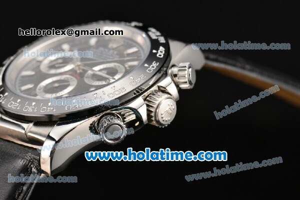 Rolex Daytona Asia ST17 Automatic Steel Case with Black Dial Ceramic Bezel and Stick Markers - Click Image to Close