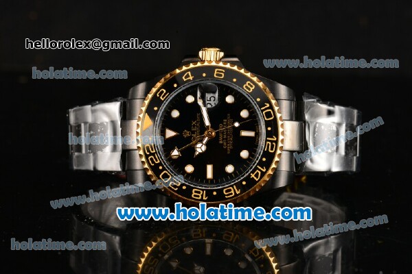 Rolex GMT Master II Bamford Asia 2813 Automatic Full PVD with Black Dial and White Markers - ETA Coating - Click Image to Close