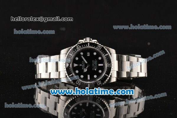 Rolex Sea-Dweller Swiss ETA 2836/Rolex 3135 Automatic Steel Case/Bracelet with Black Dial and White Markers - Click Image to Close