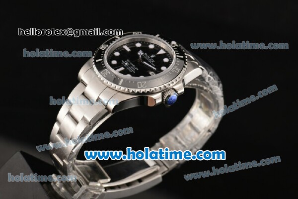 Rolex Sea-Dweller Swiss ETA 2836/Rolex 3135 Automatic Steel Case/Bracelet with Black Dial and White Markers - Click Image to Close