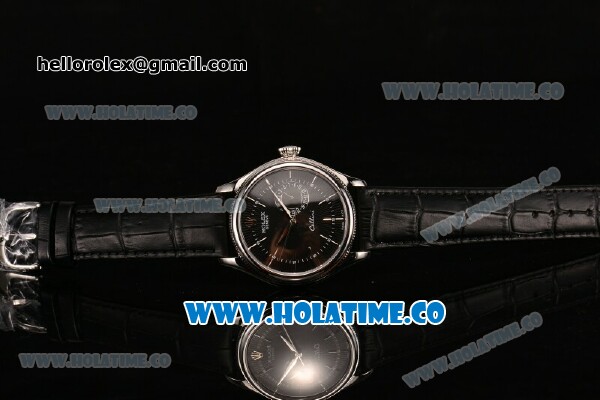 Rolex Cellini Date Asia Automatic Steel Case with Black Dial and Silver Stick Markers (New) - Click Image to Close