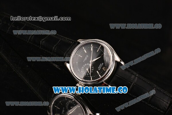Rolex Cellini Date Asia Automatic Steel Case with Black Dial and Silver Stick Markers (New) - Click Image to Close