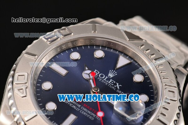 Rolex Yacht-Master Swiss ETA 2836 Automatic Full Steel with White Markers and Blue Dial - 1:1 Original (J12) - Click Image to Close
