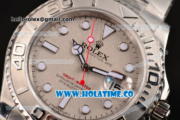 Rolex Yacht-Master Swiss ETA 2836 Automatic Full Steel with White Markers and Silver Dial - 1:1 Original (J12) - Click Image to Close