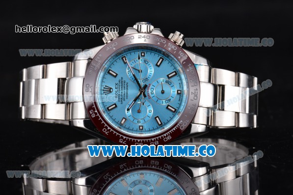 Rolex Daytona Asia 2813 Automatic Steel Case/Bracelet with Blue Dial and Stick Markers - Click Image to Close