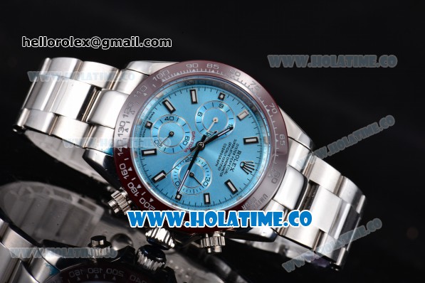 Rolex Daytona Asia 2813 Automatic Steel Case/Bracelet with Blue Dial and Stick Markers - Click Image to Close