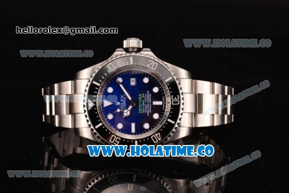 Rolex Deepsea Sea-Dweller D-Blue Edition Dive Clone Rolex 3135 Automatic Steel Case with D-Blue Dial and White Markers (BP) - Click Image to Close