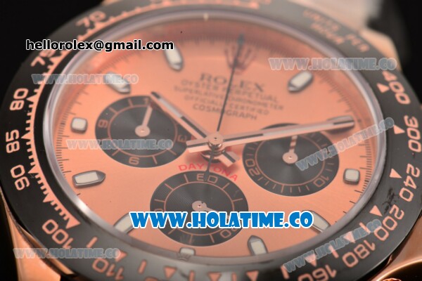 Rolex Daytona Chrono Swiss Valjoux 7750 Automatic Rose Gold Case with Ceramic Bezel Brown Dial and Stick Markers (BP) - Click Image to Close
