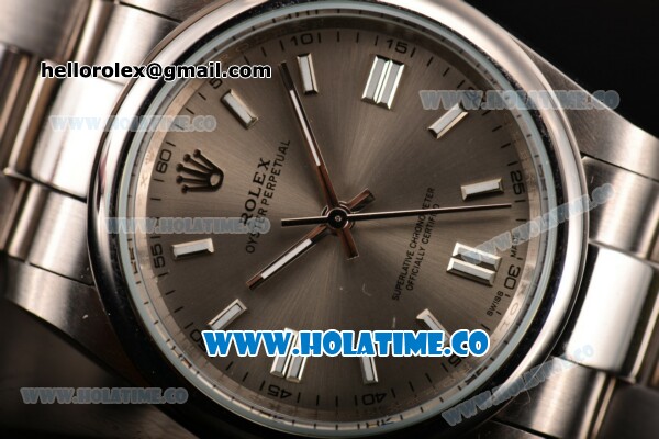 Rolex Air King Asia Automatic Full Steel with Grey Dial and White Stick Markers - Click Image to Close