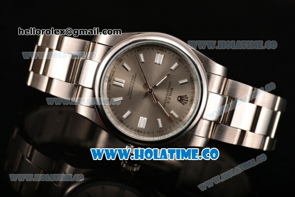 Rolex Air King Asia Automatic Full Steel with Grey Dial and White Stick Markers - Click Image to Close