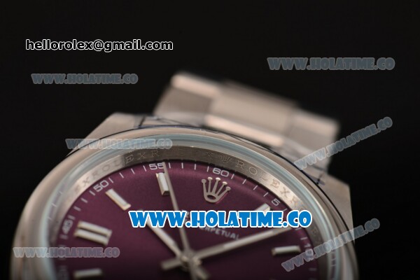 Rolex Air King Asia Automatic Full Steel with Purple Dial and White Stick Markers - Click Image to Close