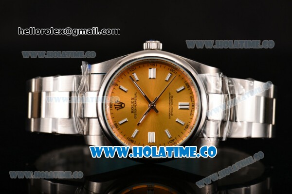 Rolex Air King Asia Automatic Full Steel with Yellow Dial and White Stick Markers - Click Image to Close