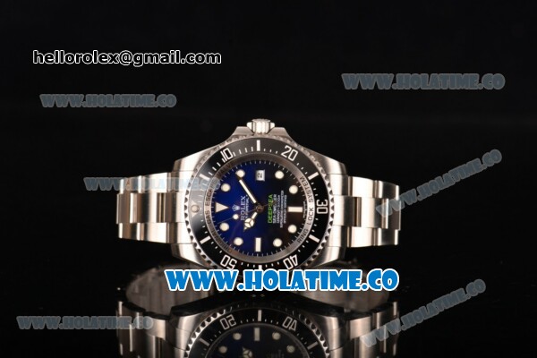 Rolex Deepsea Sea-Dweller D-Blue Edition Dive Swiss ETA 2836 Automatic Full Steel with D-Blue Dial White Markers and Black Bezel - 1:1 Original (NOOB) - Click Image to Close