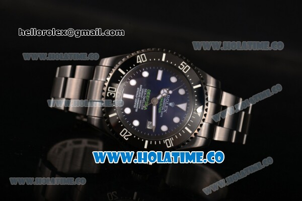 Rolex Pro-Hunter "Sea-Dweller Deepsea" D-Blue Clone Rolex 3135 Automatic Full PVD with D-Blue Dial and White Markers - 1:1 Original - Click Image to Close