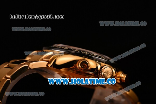 Rolex Daytona Chrono Swiss Valjoux 7750 Automatic Yellow Gold Case/Bracelet with Ceramic Bezel White Dial and Diamonds Markers (BP) - Click Image to Close