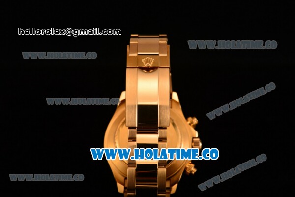 Rolex Daytona Chrono Swiss Valjoux 7750 Automatic Yellow Gold Case/Bracelet with Ceramic Bezel White Dial and Diamonds Markers (BP) - Click Image to Close