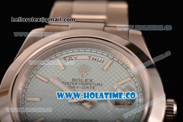 Rolex Day-Date II Asia 2813 Automatic Full Steel with Blue Dial and White Stick Markers - Click Image to Close