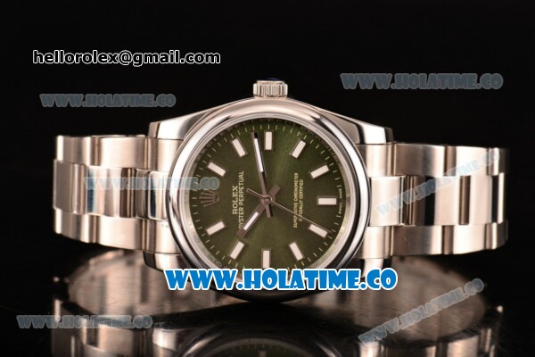 Rolex Air King Asia 2813 Automatic Full Steel with Green Dial and White Stick Markers - Click Image to Close