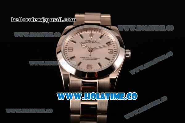 Rolex Air-King Oyster Perpetual Automatic with White Dial-Blue Marking - Click Image to Close