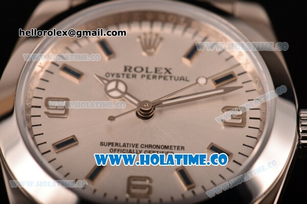 Rolex Air-King Oyster Perpetual Automatic with White Dial-Blue Marking - Click Image to Close