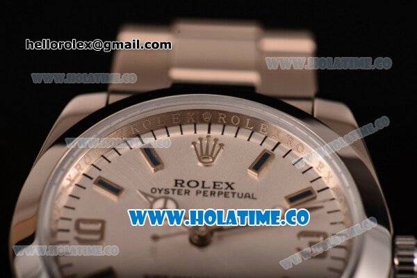 Rolex Air-King Oyster Perpetual Automatic with White Dial-Blue Marking - Click Image to Close