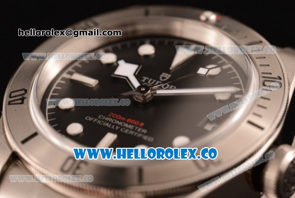 Tudor Heritage Swiss ETA 2824 Automatic Steel Case with Black Dial and Steel Bracelet (ZF) - Click Image to Close