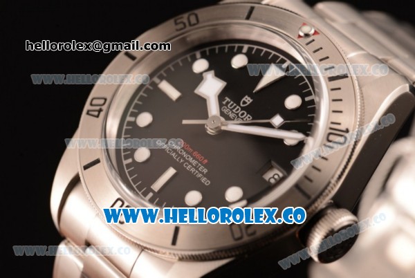 Tudor Heritage Swiss ETA 2824 Automatic Steel Case with Black Dial and Steel Bracelet (ZF) - Click Image to Close