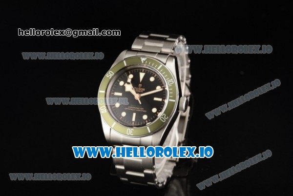 Tudor Heritage Black Bay 2824 Automatic Steel Case with Black Dial Dots Markers and Steel Bracelet - Click Image to Close