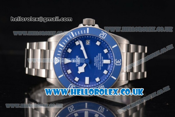 Tudor Pelagos Swiss ETA 2824 Automatic Titanium Case/Bracelet with Blue Dial and White Markers (ZF) - Click Image to Close