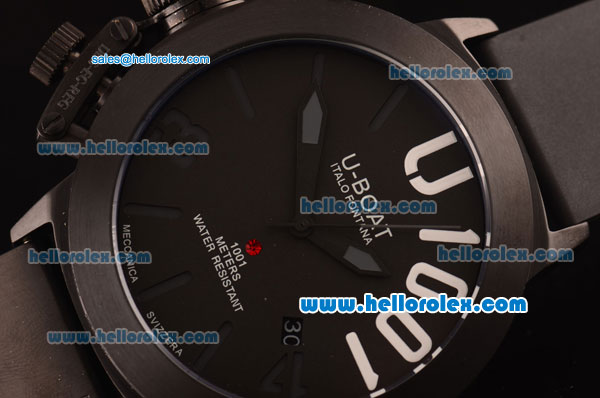 U-Boat Italo Fontana Automatic PVD Case with Black Dial and Grey Markers - Click Image to Close