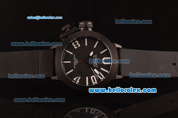 U-Boat Italo Fontana Automatic PVD Case with Black Dial and White Markers - Click Image to Close