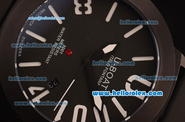 U-Boat Italo Fontana Automatic PVD Case with Black Dial and White Markers - Click Image to Close